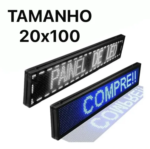 PAINEL DE LED MEDINDO 20 POR 100 NA COR AZUL E BRANCO ? *44