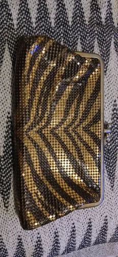 Bolsa de mão de malha metálica vintage