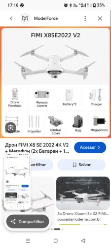 Drone fimi x8 completo com 3 baterias e dois carregadores