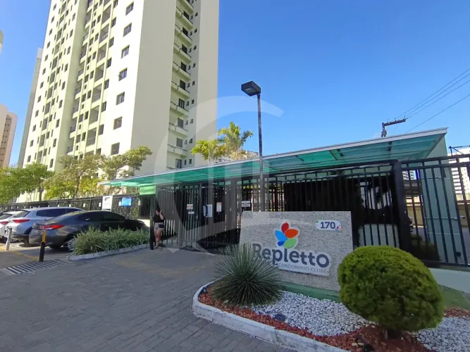 Apartamento para Aluguel no Repletto Condomínio Clube - 2 Quartos, Suíte, Varanda, Cozinha