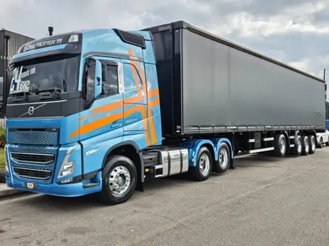 Volvo FH 460 6x2 Globetrotter Ano 24 Baixo km Aut + 4 Eixo Sider Librelato Ano 24 30 plts