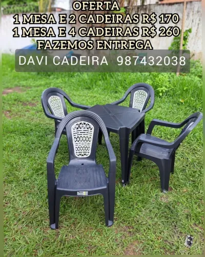 MESA DE PLASTICO T TAMPO PRETO