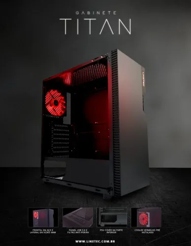 Gabinete Para PC Gamer Com Fonte 80 Plus Bronze