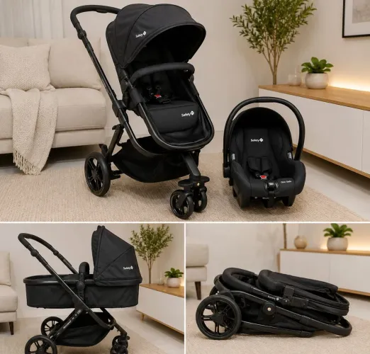 Carrinho Safety 1st, Travel System Mobi NV Trio, Completo