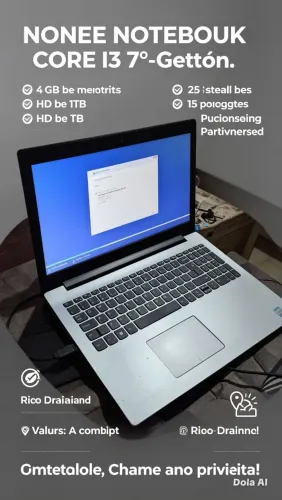 Notebook Lenovo processador i3 7 + geraç