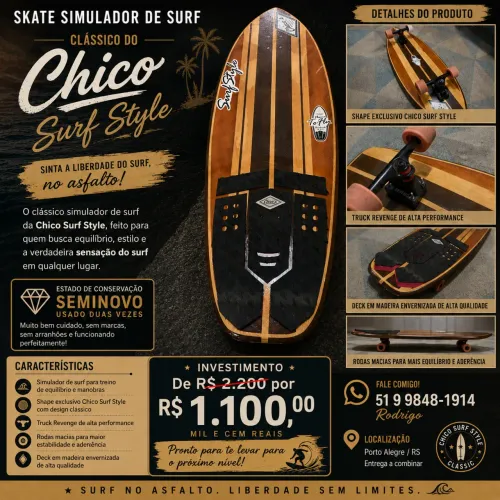 Skate simulador surf Chico 