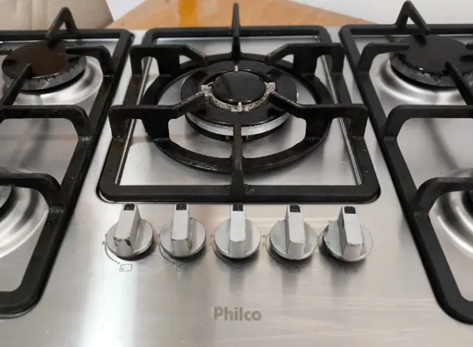 Fogão Cooktop Philco Inox - Tripla Chama (5 Bocas)