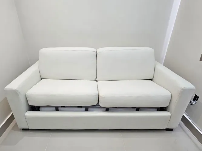 Sofá-Cama 3 Lugares Casal Herval Elastic, Creme, 185 cm