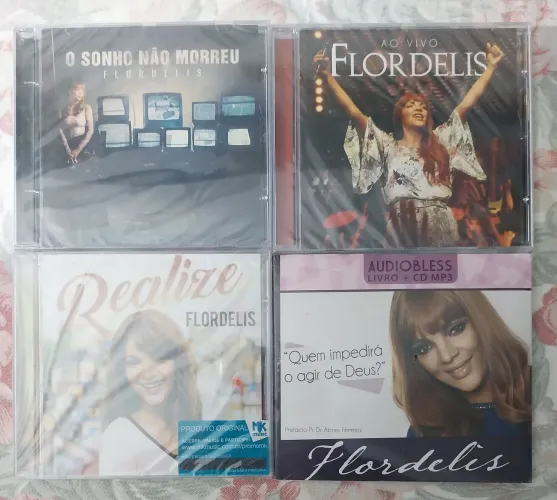 KIT COM 4 CDS EVANGÉLICOS - FLORDELIS