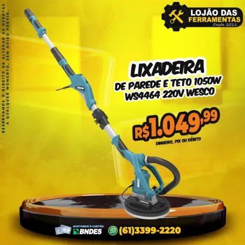 Lixadeira de Parede e Teto 1050W WS4464 220V Wesco