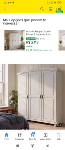 Guarda roupa de madeira