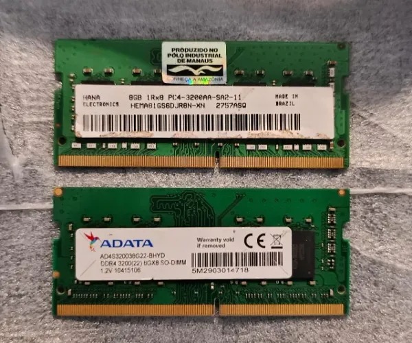Memória RAM DDR4 8gb 3200mhz para notebook