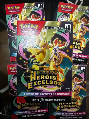 Pokemon Heróis Excelsos Combo de Booster 18 Boosters lacrado original