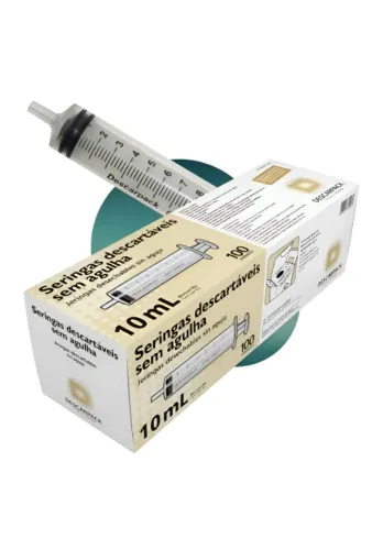 Seringa 10ml Sem Agulha 