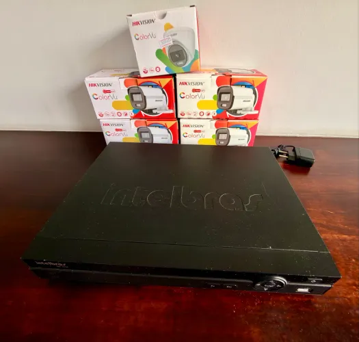Câmeras Hikvision colorida 5 und + DVR Intelbras VD 3008 