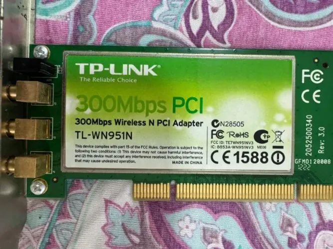 Placa TPLink Wireless 300mbps PCI