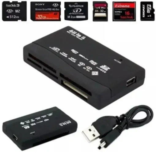 Leitor Cartão De Memória 2.0 Usb Pc Xd Sd Sdhc Mmc Md Cf Arduino Automação COD-AP114