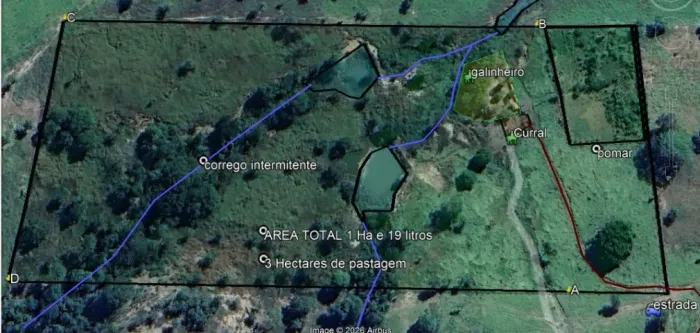 Chacara 1 alqueire e 19 litros a 4 km da cidade de slmb