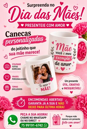 Caneca para o dia das mães 