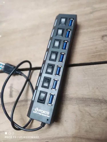 Regua Usb Com 7 Saídas E Botão De Ligar Independente