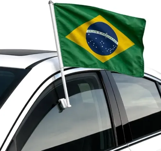 kit 8 bandeiras brasil janela de carro e motos 45x30cm copa do mundo