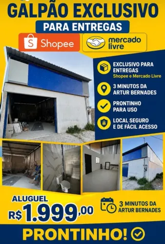VENDO GALPÃO PRÓXIMO ARTHUR BERNARDES 