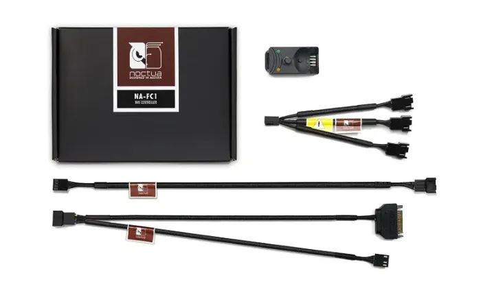 Controlador Para Ventoinhas Noctua NA-FC1, Botão Rotativo, 4 Pinos (PWM) 5V e 12V, Premium
