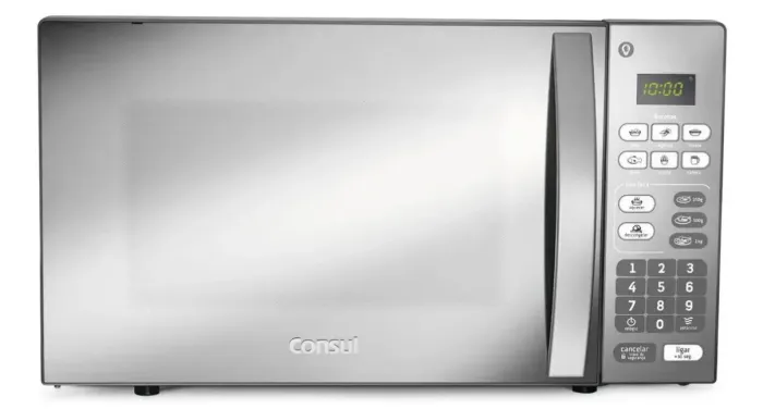 Microondas consul cinza espelhando