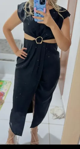 Vestido mid preto