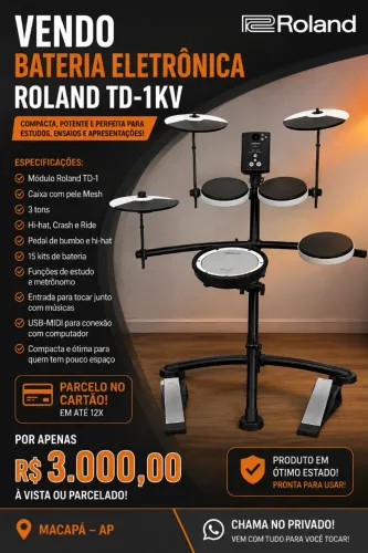 Bateria Eletrônica Roland TD-1KV
