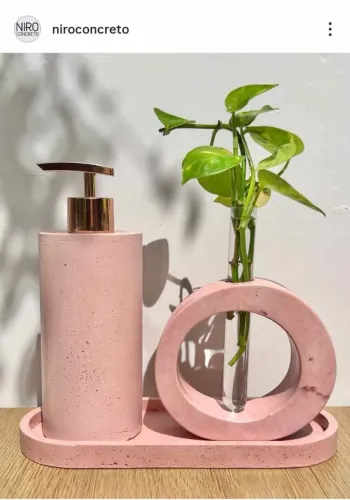 Kit lavabo rosa