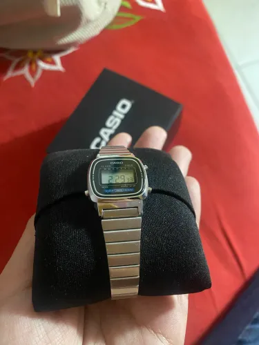 Relógio casio mini prata original