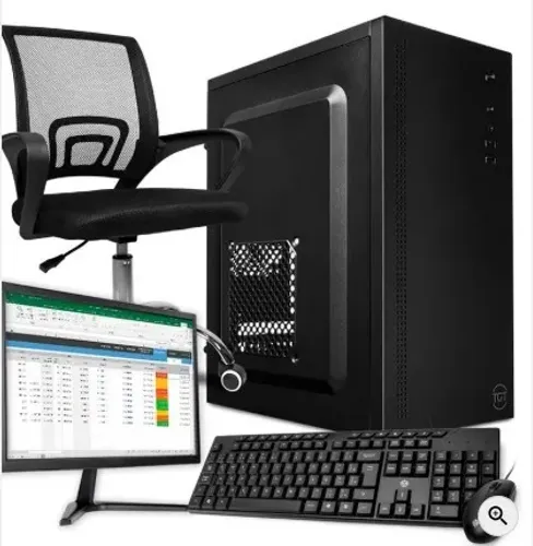 Computador Home Completo Mancer, Intel Core i3, 8GB DDR3, SSD 120GB + Monitor + Cadeira 
