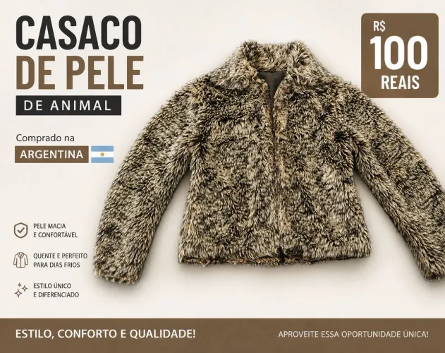casaco de pele de animal 
