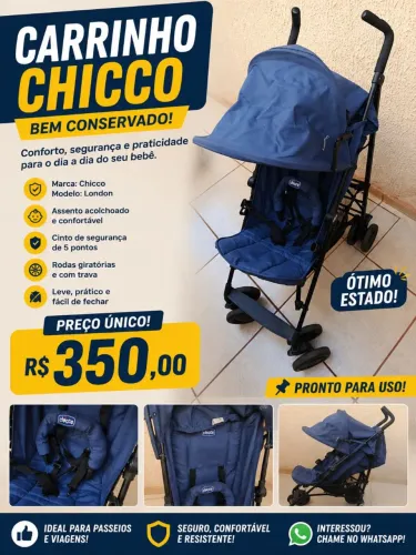 Carinho de bebe usado em excelente estado de conservação