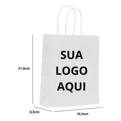 Sacolinha tamanho p 50 unidades personalizadas