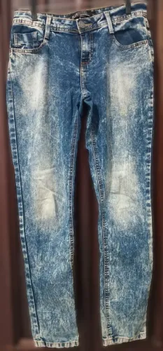Calça jeans skinny estilo manchado Blue Steel tam 36 usada