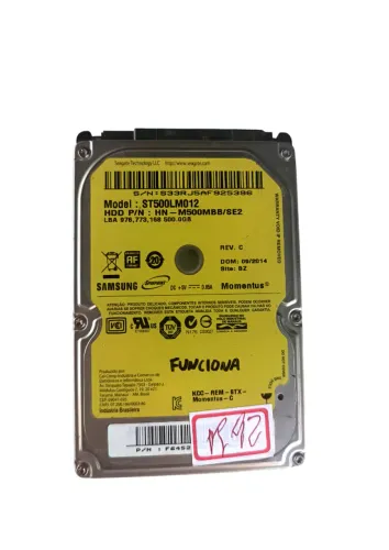 WINCHESTER HD NOTEBOOK SAMSUNG ST500LM012 500GB K92
