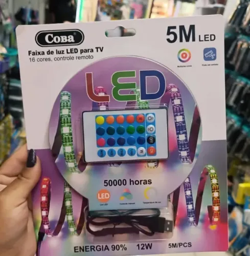 Kit Fita led 5m com controle Remoto, entregamos a ac. cartões