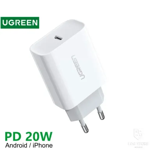 Carregador Rápido PD 20W Ugreen QC4.0 3.0 Usb Tipo C Para iPhone 14 13 12 8 e Android