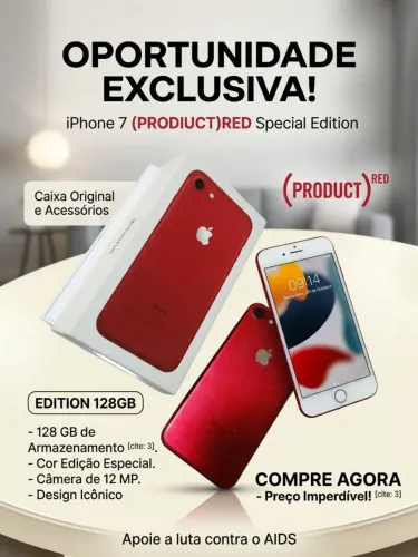 ?iPhone 7 128GB (PRODUCT)RED - Edição Especial com Caixa Original