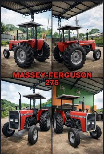 Trator Massey Ferguson MF 275, equipado com motor Perkins 4 cilindros, 75CV.