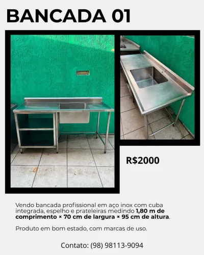 Pias em inox