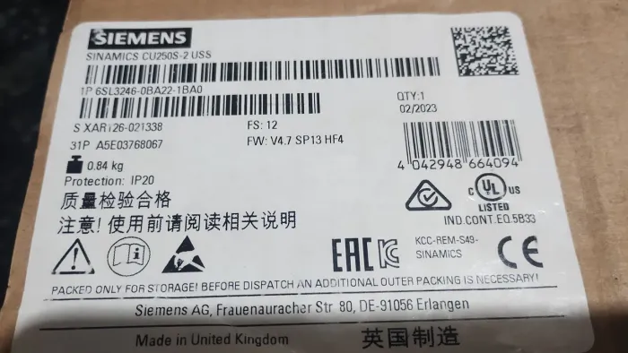 Unidade de controle Siemens g120