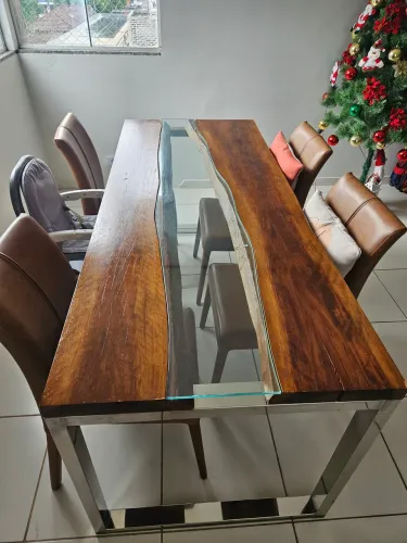 Mesa de jantar madeira maciça 