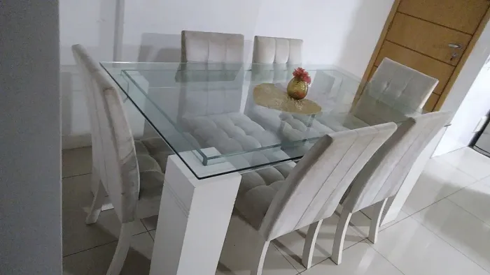 Mesa d jantar Rio Decor 6 cadeiras de 6 mil por 1.300