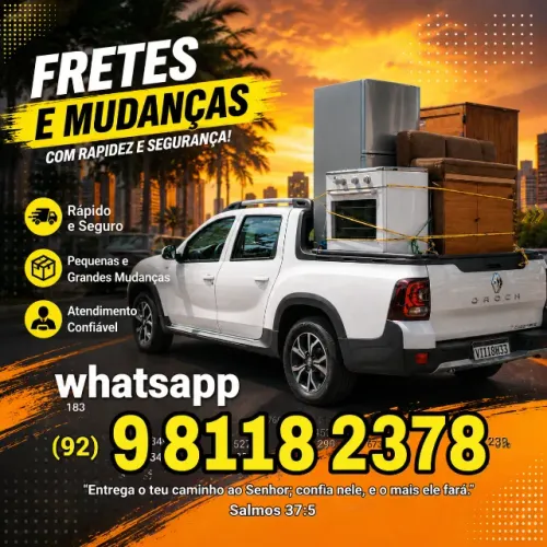 FRETE ZONA LESTE NORTE E SUL 92Fone9~8118~2378.TODOS BAIRROS DISPONÍVEL 