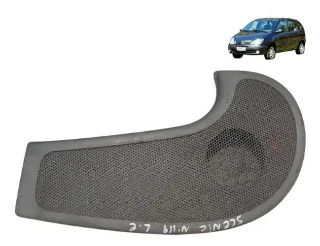 Tela Alto Falante Painel Direito Renault Scenic 1999 2011 Cinza