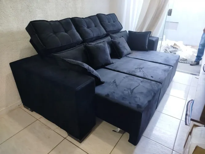 Sofá verona retrátil reclinável novo - entrega gratuita em toda Campo grande