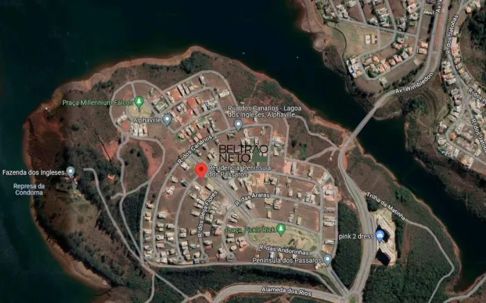 Excelente lote com 561m² com vista para a Lagoa dos Ingleses à Venda no Alphaville